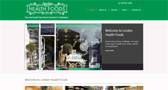 Desktop Screenshot of londonhealthfoods.com